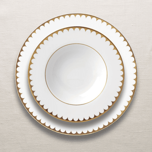 Image showing the Aegean Filet Soup Plate, Gold product.