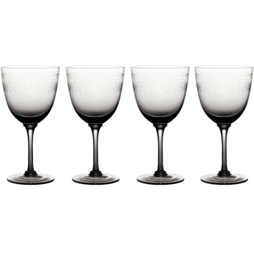 Image showing the Ovals Set of 4 Wine Glasses, Smoky product.