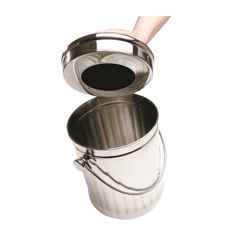 Deluxe compost pail, Silver