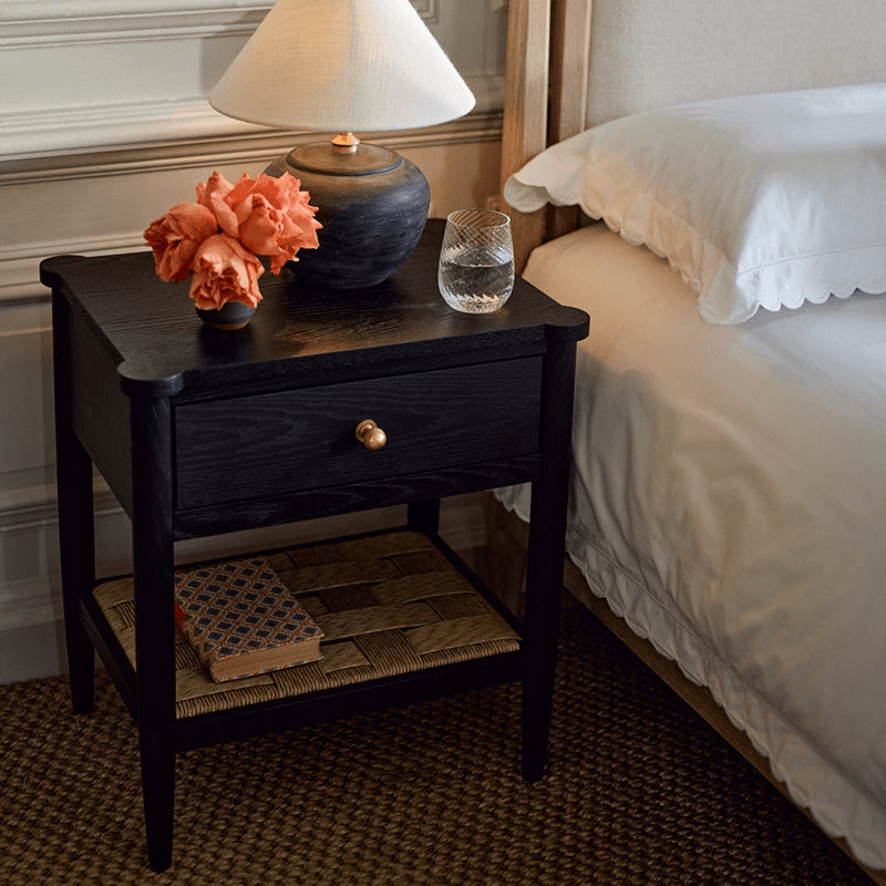 Frome Rectangular Side Table, Warm Black