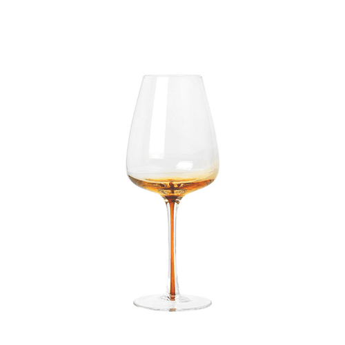 Image showing the Mouth Blown Red Wine Glass, Amber product.