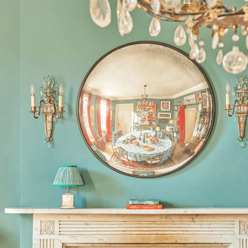 Image showing the Grouper Antiqued Glass Convex Mirror, Clear product.