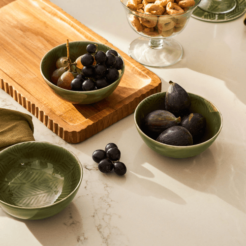 Image showing the Alvescot Set of 3 Nibble Bowls, Moss Green product.