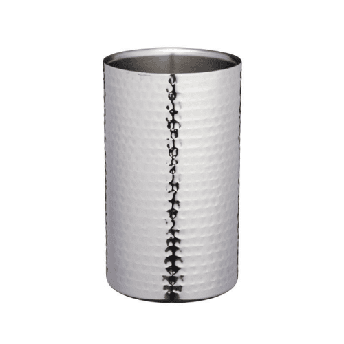 Image showing the Double-walled wine bottle cooler, hammered metal product.