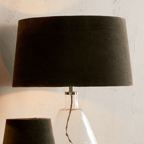 Image showing the Mendai Velvet & Linen Lampshade product.