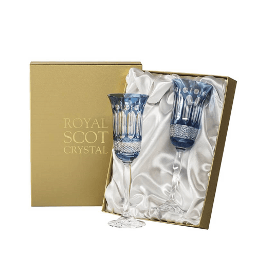 Image showing the Belgravia Set of 2 Champagne Flutes, Blue product.