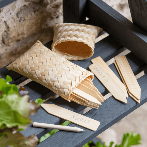 Image showing the Classic Garden Tags & Bamboo Bag, Natural product.