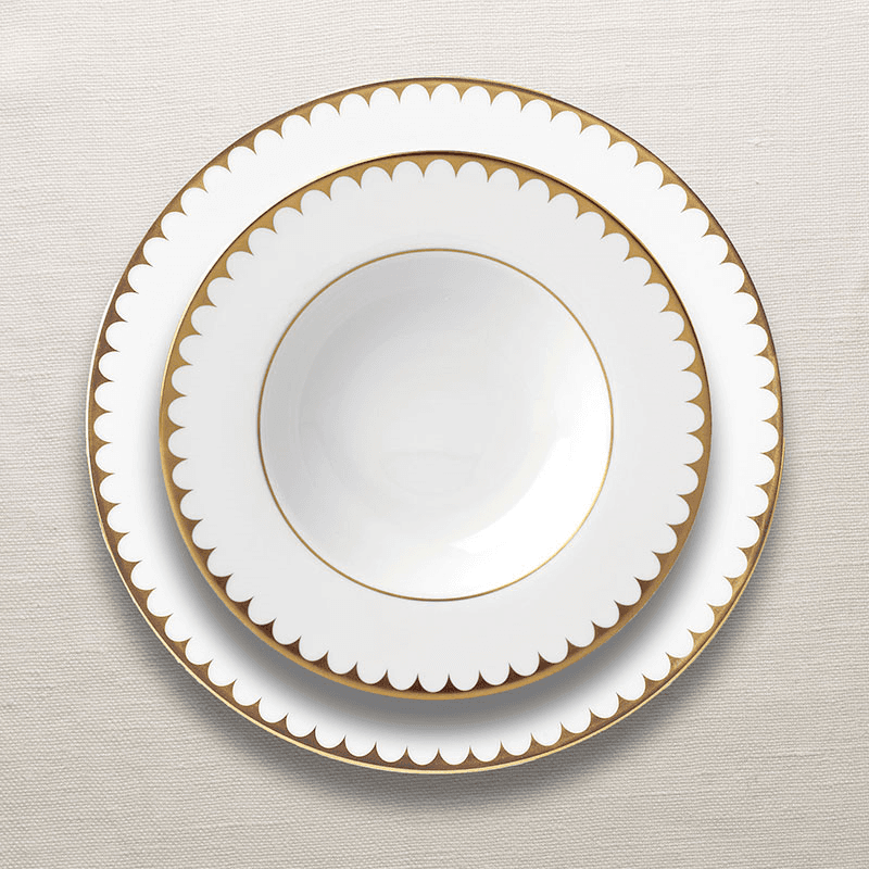 Aegean Filet Dinner Plate, Gold