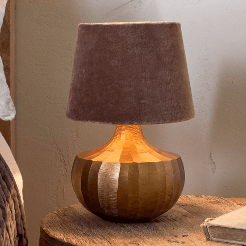 Image showing the Sakiti Cast Aluminium Table Lamp, Antique Brass product.