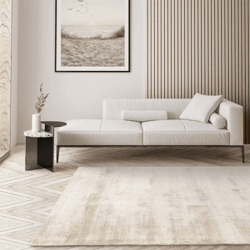 Image showing the Aston Hand tufted silky rug product.