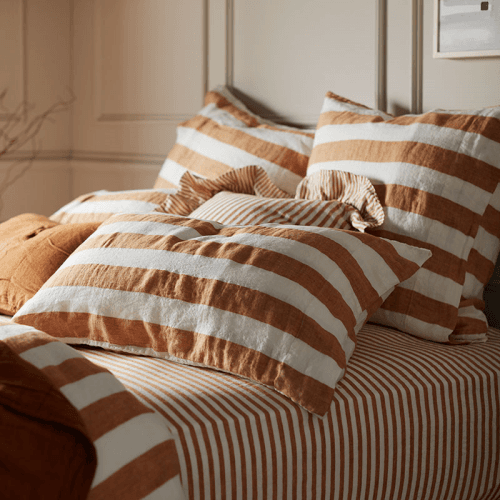 Image showing the Cora Stripe Pillowcase product.