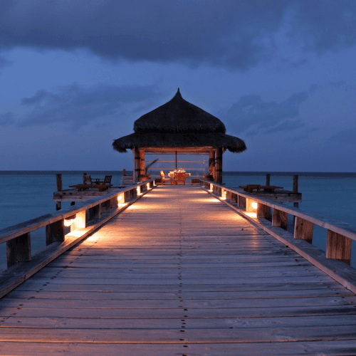 Image showing the Romantic dinner on the pier for two product.
