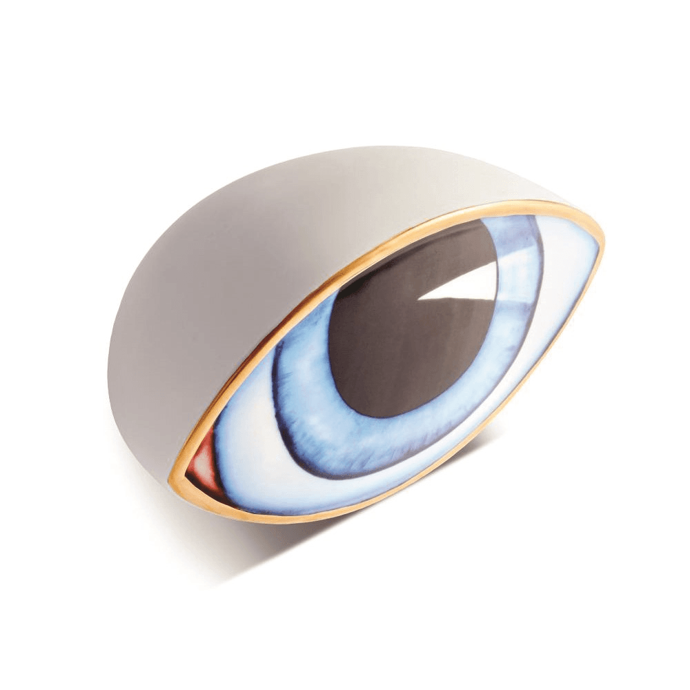 Lito Paperweight, Blue/White