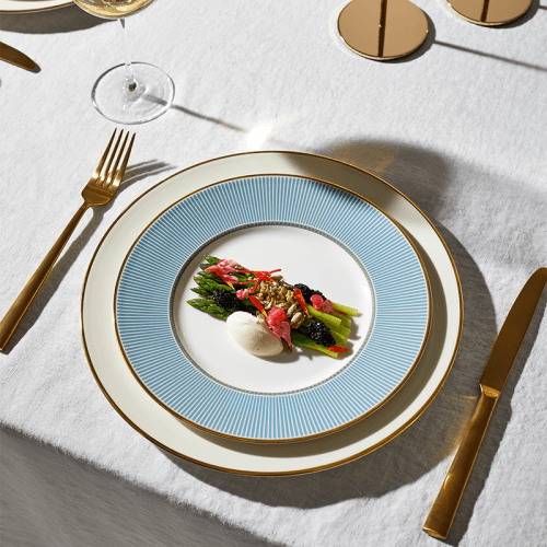 Image showing the Helia Rimmed Soup Plate, Mint Green product.