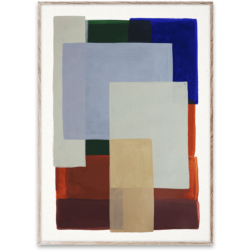 Layers 01 Framed Print, Blue
