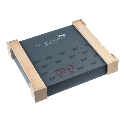 Image showing the Mimosa Steak Set in Wooden Giftbox, Satin product.