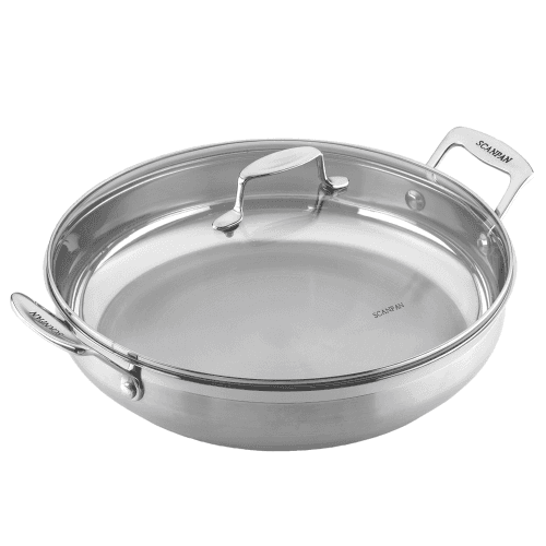 Image showing the Impact Chef pan with glass lid, stainless steel product.
