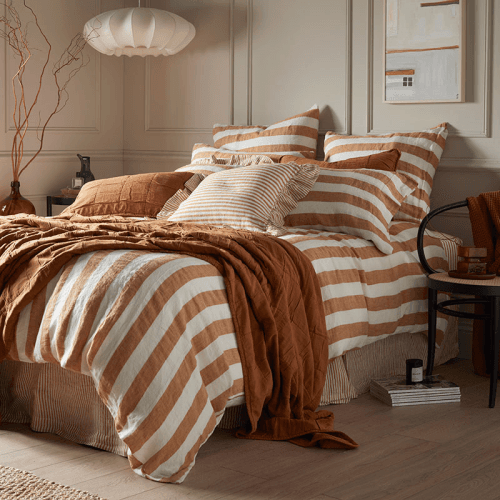 Image showing the Cora Stripe Duvet Cover product.