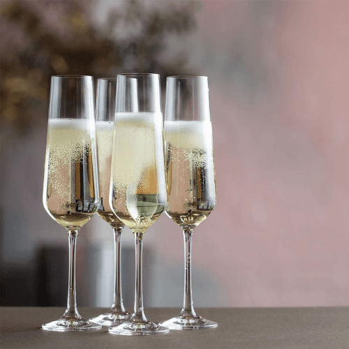Image showing the Cheers Set of 4 Champagne Flutes, Clear product.