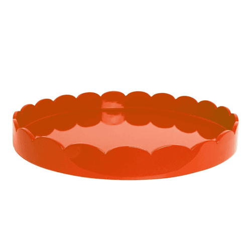 Image showing the Lacquered Round Scallop Tray product.