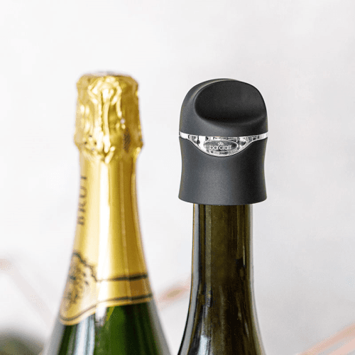 Image showing the Silicone Wine and Champagne Sealer, Black product.