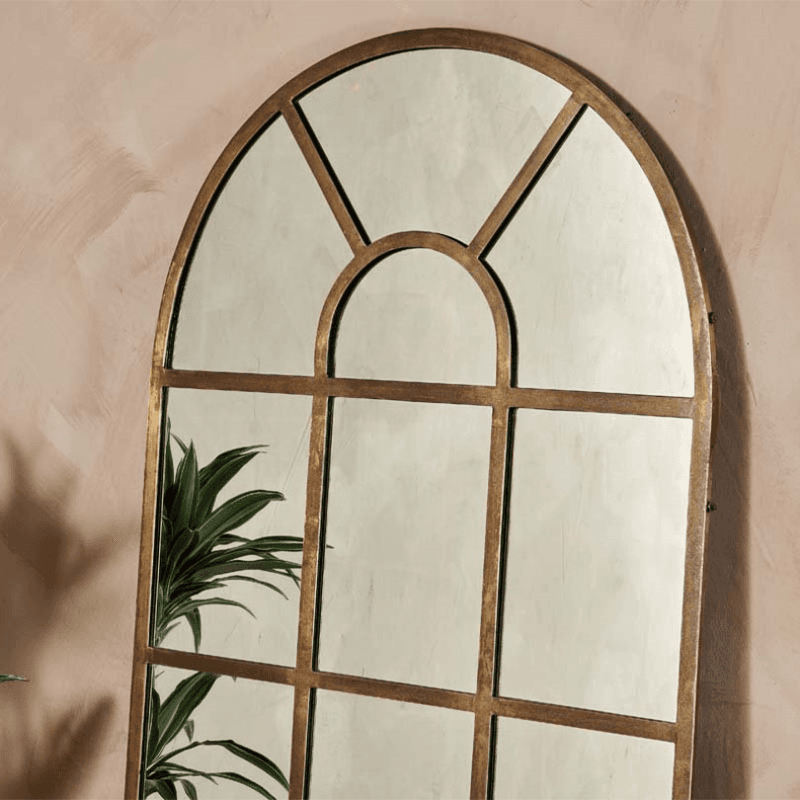 Imoma Full Length Arch Mirror, Brass