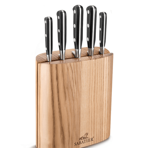Image showing the Ideal Steel 5 Piece Knife Block Set, Black product.