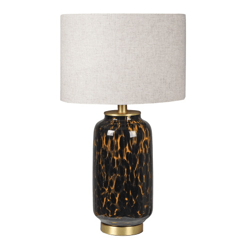 Image showing the Glass Table Lamp, Tortoiseshell product.