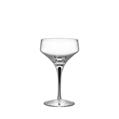 Image showing the Metropol Coupe Glass, Clear & Black product.