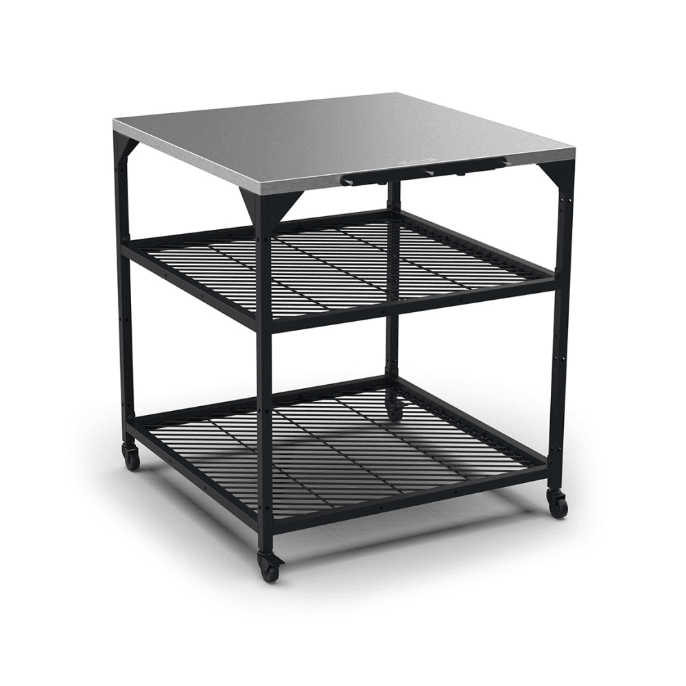 Modular Large Table, Silver/Black