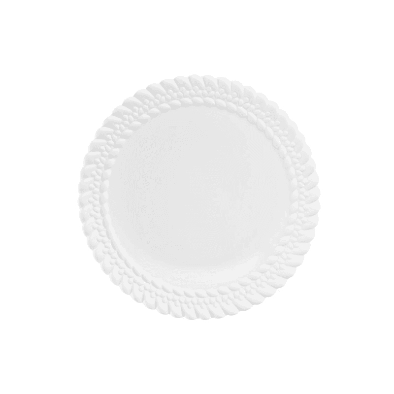 Babylone Dessert Plate , White