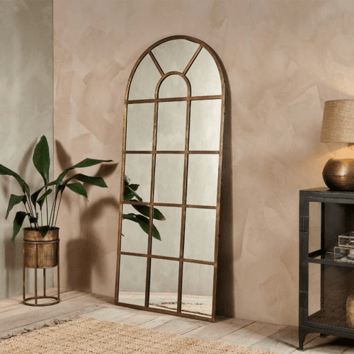 Image showing the Imoma Full Length Arch Mirror, Brass product.