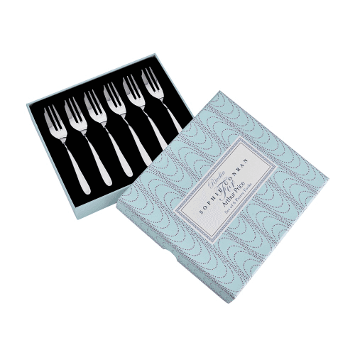 Image showing the Rivelin Set of 6 Pastry Forks, Stainless Steel product.
