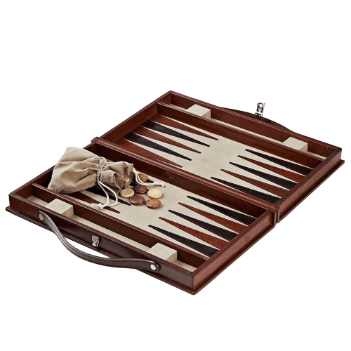 Image showing the Backgammon set, Tan Leather product.