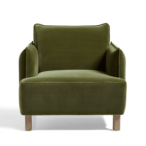 Image showing the Alora Velvet Armchair, Spruce product.