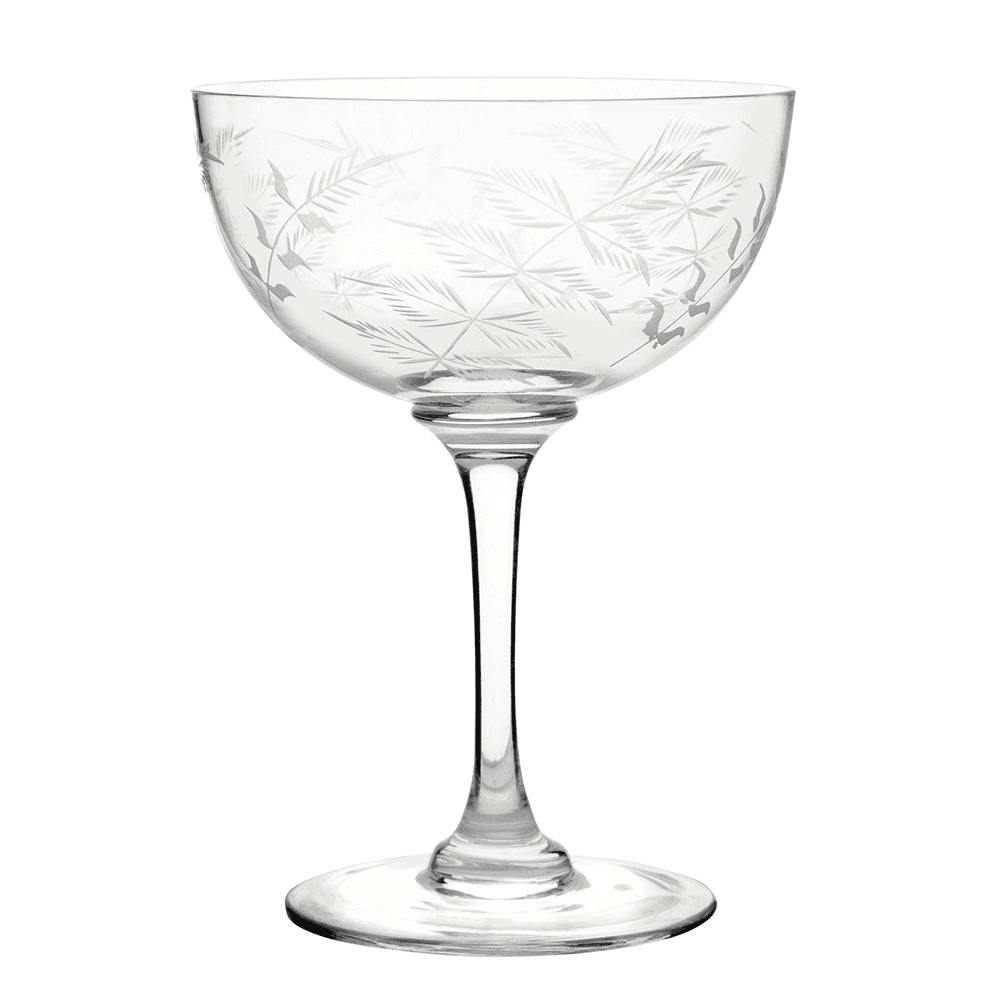 Fern Set of 6 champagne glasses, crystal