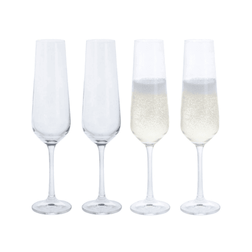 Image showing the Cheers Set of 4 Champagne Flutes, Clear product.