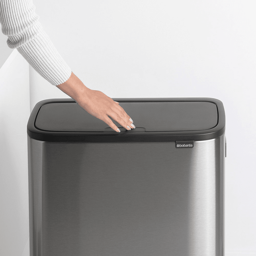Bo Hi Touch Bin, Matt Steel Fingerprint Proof