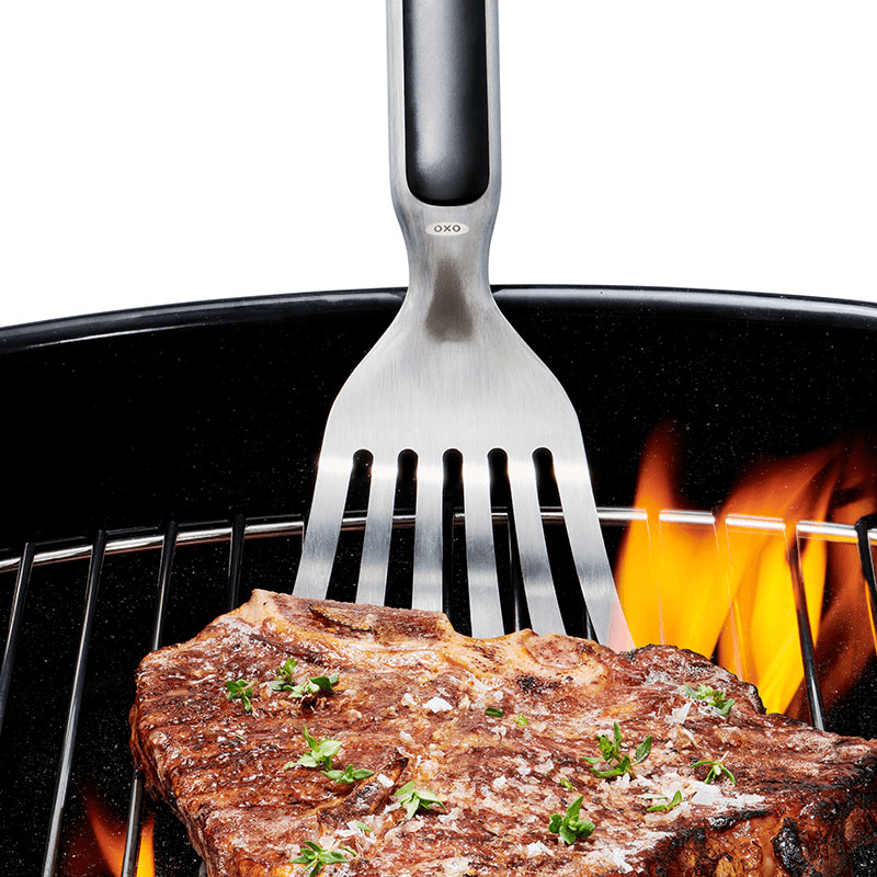 Grilling Precision Turner, Stainless Steel
