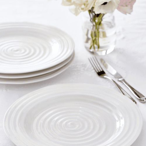 Image showing the Ceramics Set of 4 tea plates, White product.