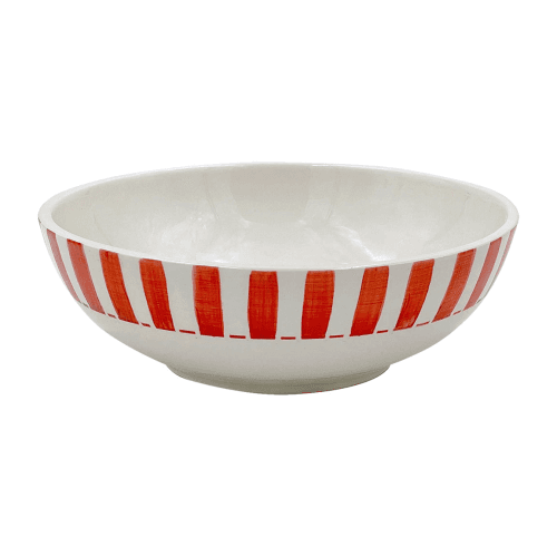 Image showing the Stripes Large Bowl, Red product.