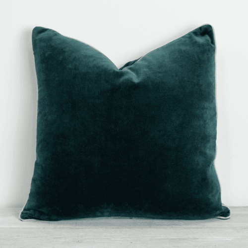 Image showing the Unari Velvet Cushion, 50 x 50 cm, Pine product.