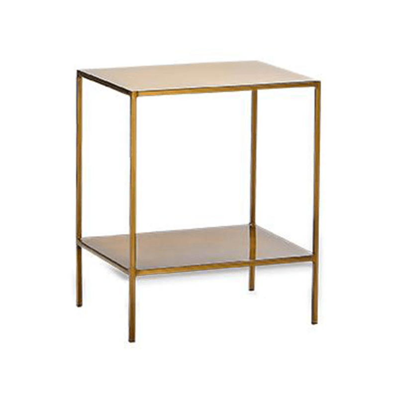Mahi Side Table, Antique Brass
