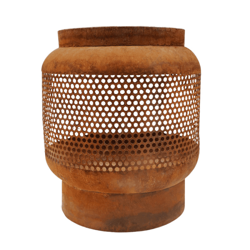 Image showing the Outdoor Buttermere Basket Fire Pit, Rust product.