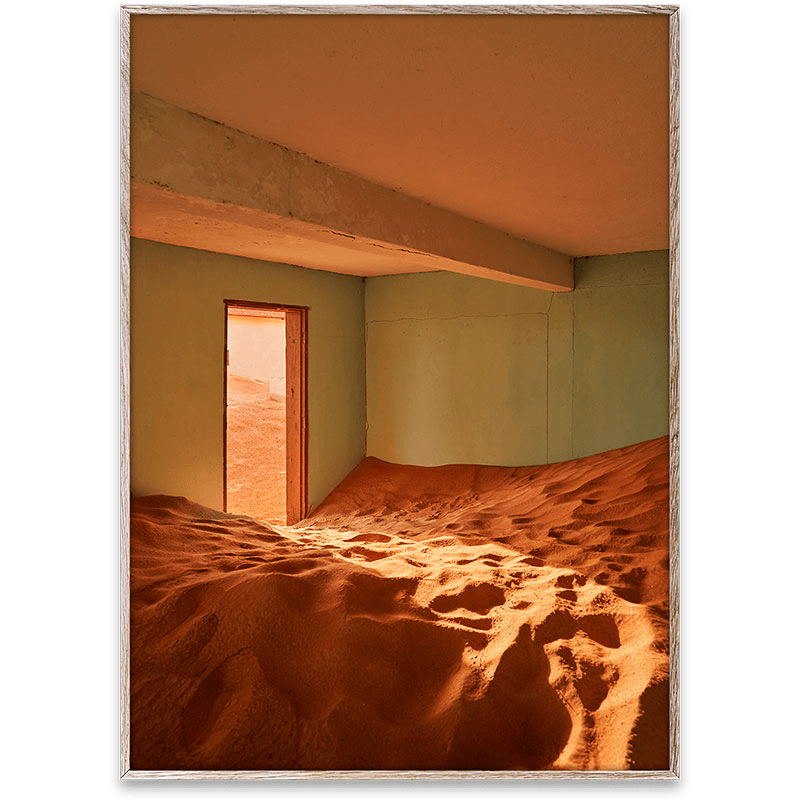 Sand Village I Framed Print, Red