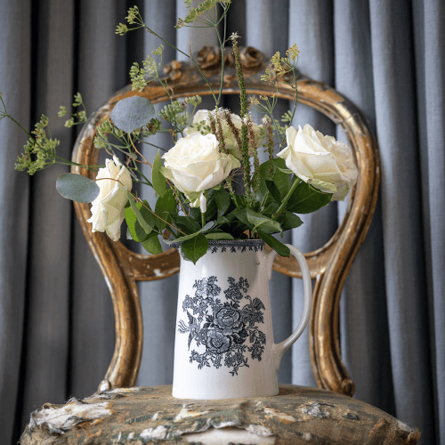 Image showing the Asiatic Pheasants Tankard Jug, Black & White product.