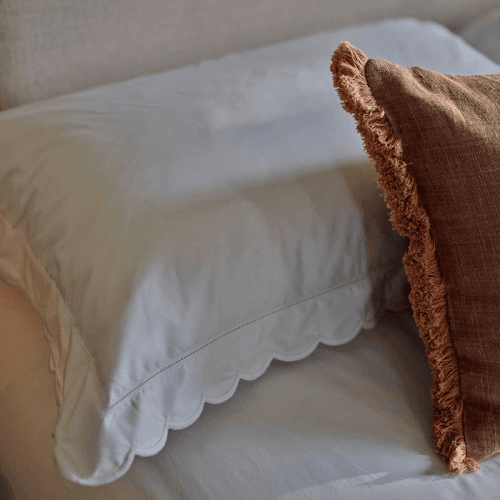 Image showing the Madalena Set of 2 Oxford Pillowcases, White product.