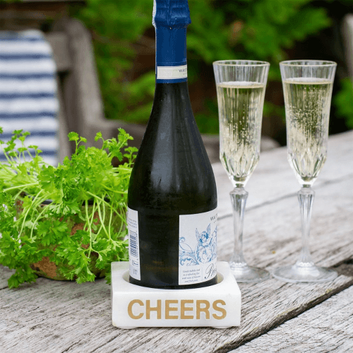Image showing the Cheers Bottle Holder, White product.