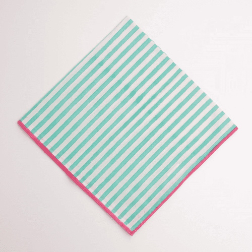 Image showing the Dahlia Set of 4 Napkins, Turquoise product.
