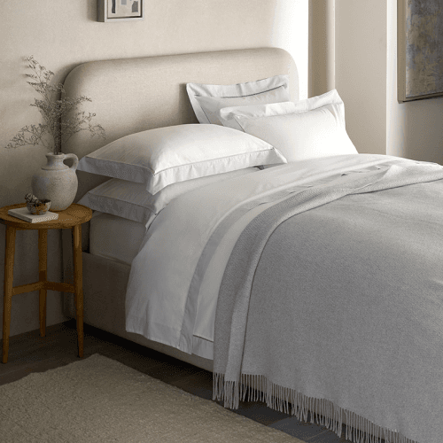 Image showing the Chepstow Cashmere Blend Throw, Grey product.
